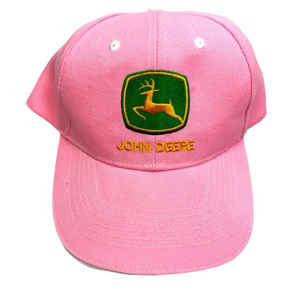 John Deere Accessories - V John Deere Hat Pink Baseball Hat Green Logo